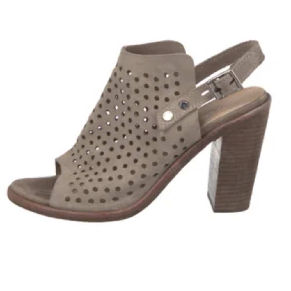 Rag & Bone Suede Laser Cut Block Heel Sandals EU 38.5 Designer Shoes